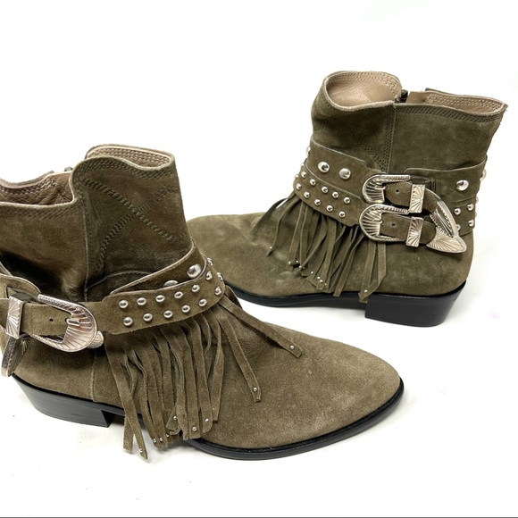 New Toral Revolve olive green suede boots size 37 - Picture 6 of 8